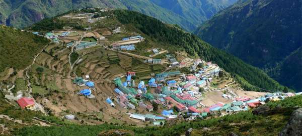 Visit of Namche Bazar: Weather and season