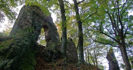 Un tour delle rovine del castello di Bradlec