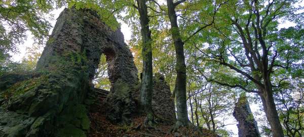 Visite des ruines du château de Bradlec: Embarquement