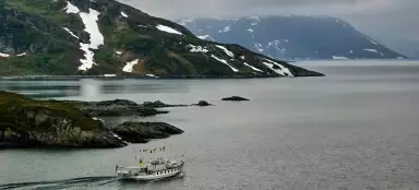 Camminando sul lago Bygdin