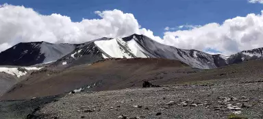 Guidando attraverso il Taglang la pass