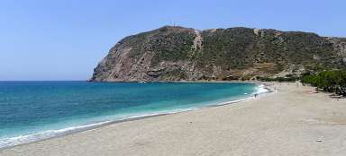Baignade sur la plage d'Aghia Kiriaki