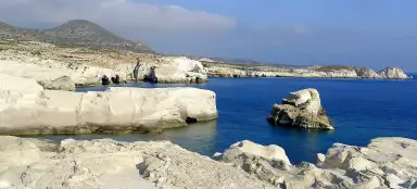 Schwimmen am Strand von Sarakiniko
