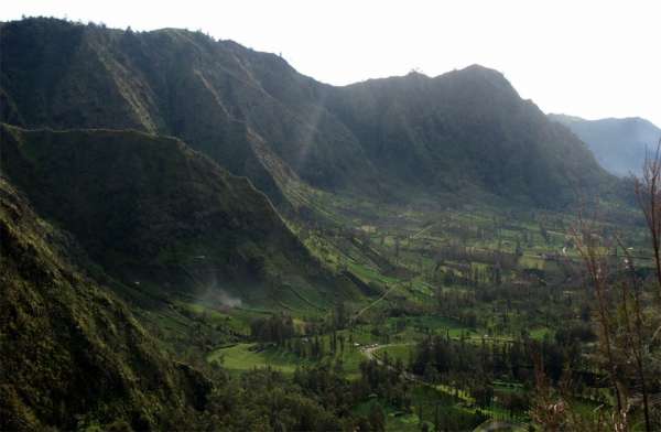 The walls of the Tengger caldera