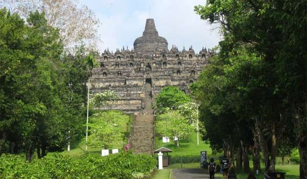 On the way to Borobudur