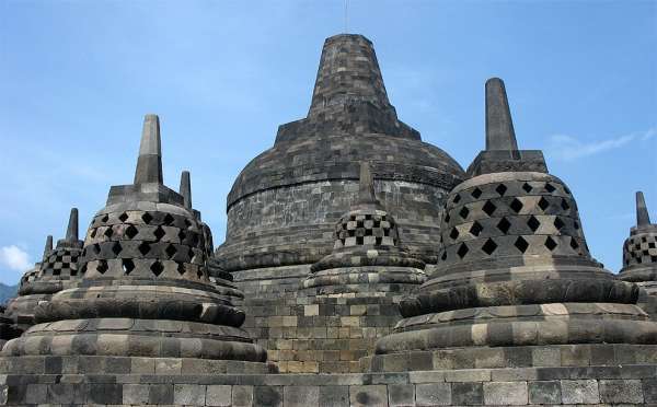 Die Spitze von Borobudur