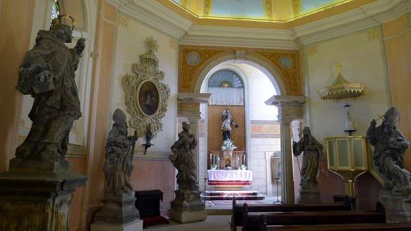 The interior of the chapel of St. Jan Nepomucký