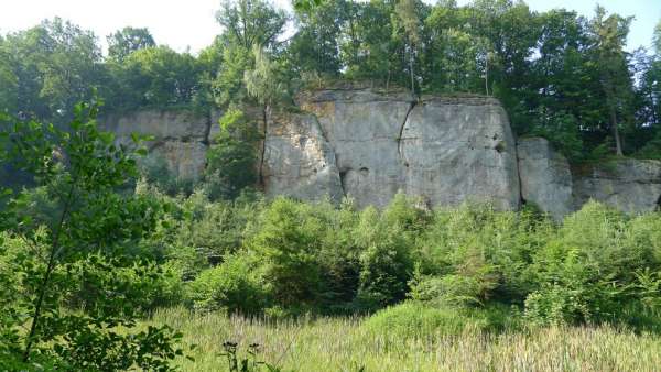 Vista de las paredes de roca