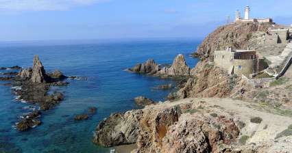 Cliffs at the lighthouse in Cabo de Gata