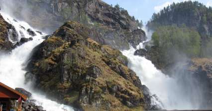 Latefossen waterfall