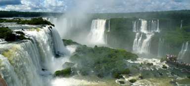 Brazilská strana vodopádů Iguazú