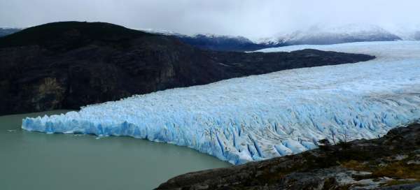 Ledovec Grey: Počasí a sezóna