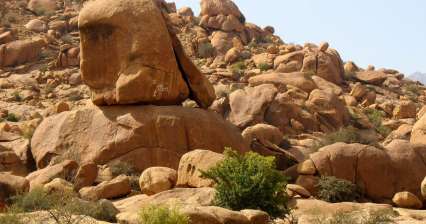 Rock formations at Tafraoute
