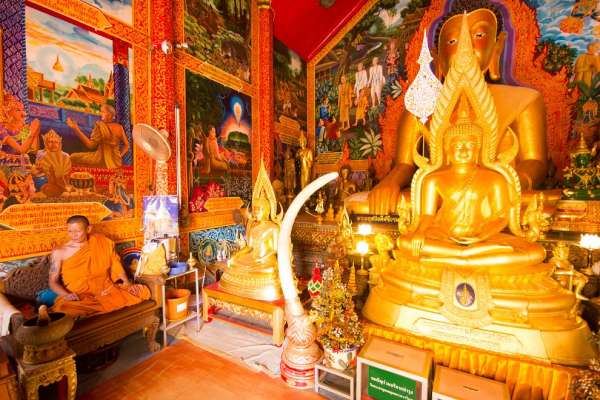 Monks in temples