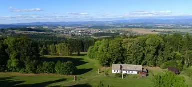 Uitzicht vanaf de uitkijktoren in Tábor