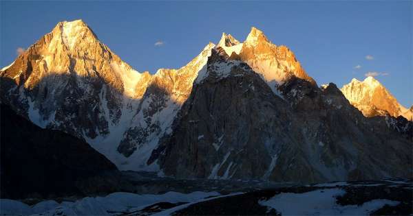 Coucher de soleil sur Gasherbrum IV.