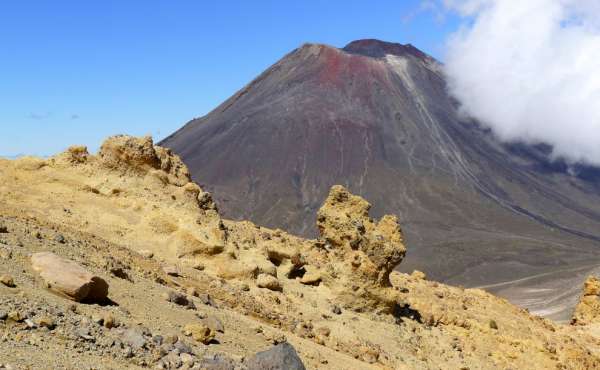 Vista del vulcano Ngauruhoe