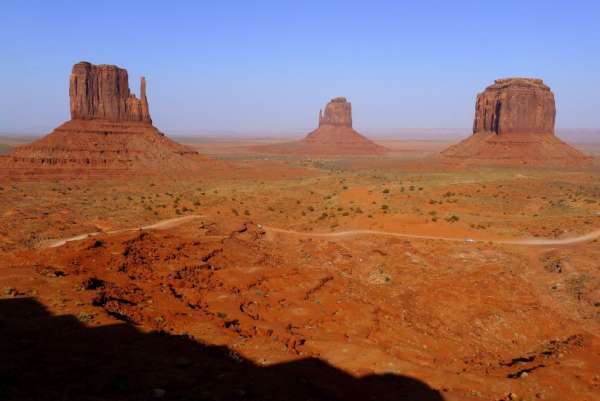 La vista più famosa della Monument Valley