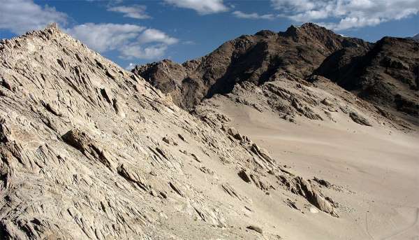 El páramo de las montañas de Ladáck