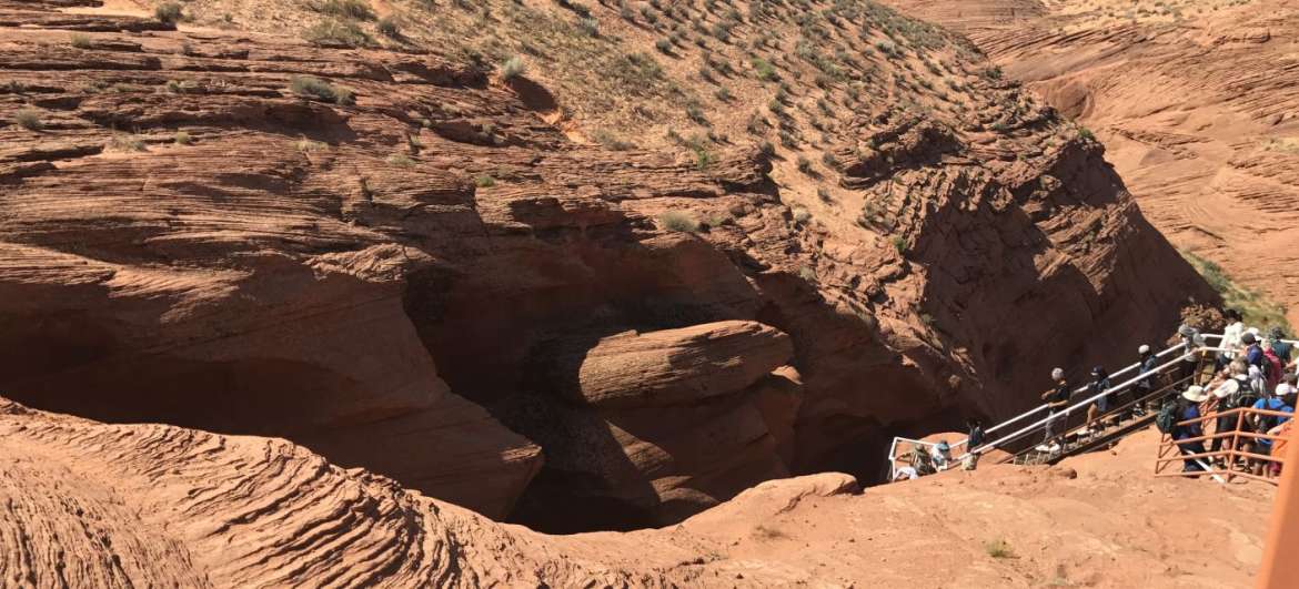 Túra skrz Lower Antelope canyon: Turistika