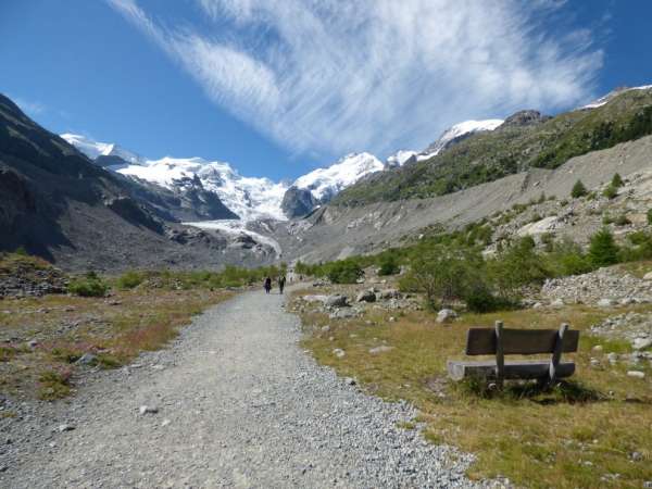 Last look back at the Morteratsch Glacier