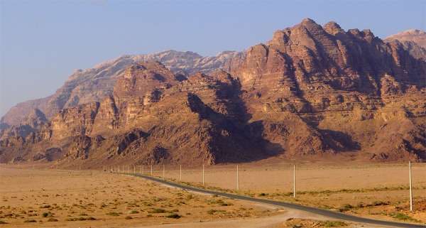 Weg naar Wadi Rum