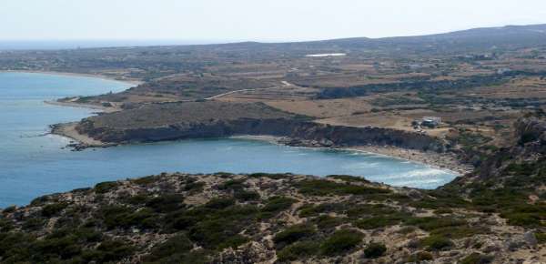 Vista da praia de Christou Pigadi