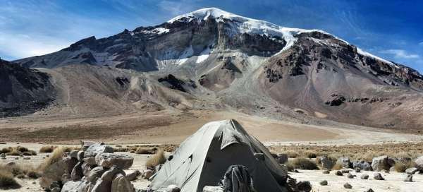 Ascent to Mount Sajama 6,542 m above sea level: Weather and season