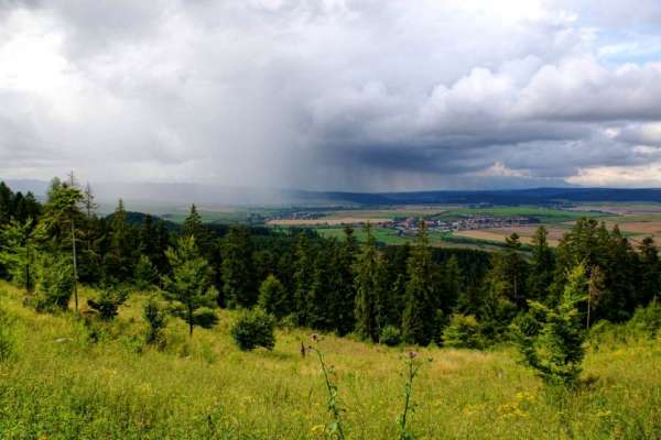 Vista da tempestade nos Tatras