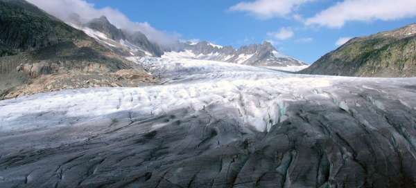 Rhonegletscher Glacier: Weather and season