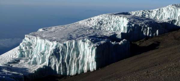 Kilimanjaro-Gletscher: Einsteigen