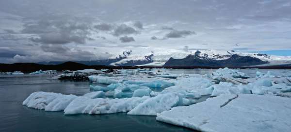 Ledovec Vatnajökull: Počasí a sezóna