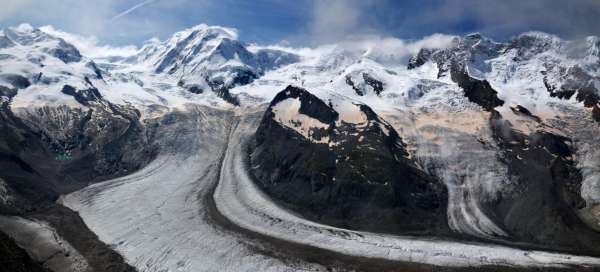 Ledovec Grenzgletscher: Počasí a sezóna