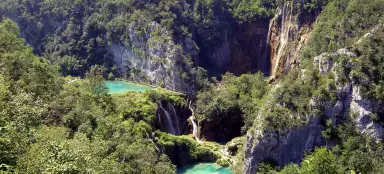 The great waterfall of Plitvica lakes