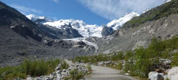 Morteratsch-Gletscher: Wetter und Jahreszeit
