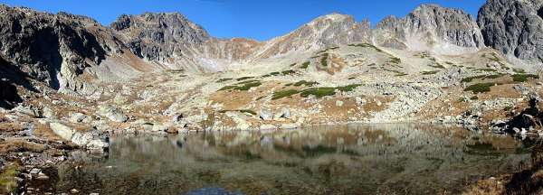 Panorama of Sesterské pleso (= Sister´s 