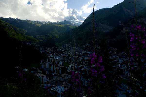 Início da noite Zermatt