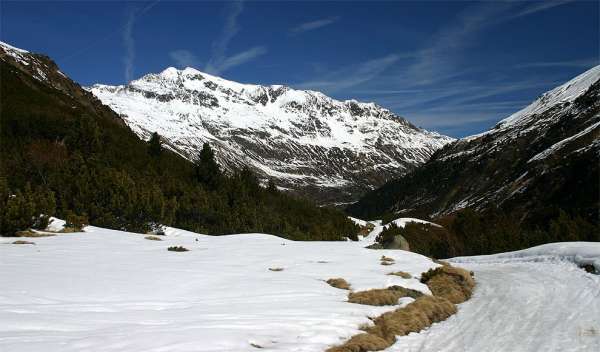 Gezicht op Weisser Kogel (3.407 m boven zeeniveau)