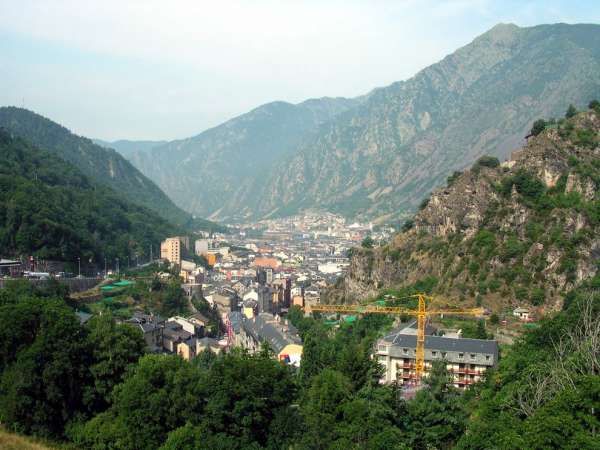 Uitzicht op Andorra la Vella