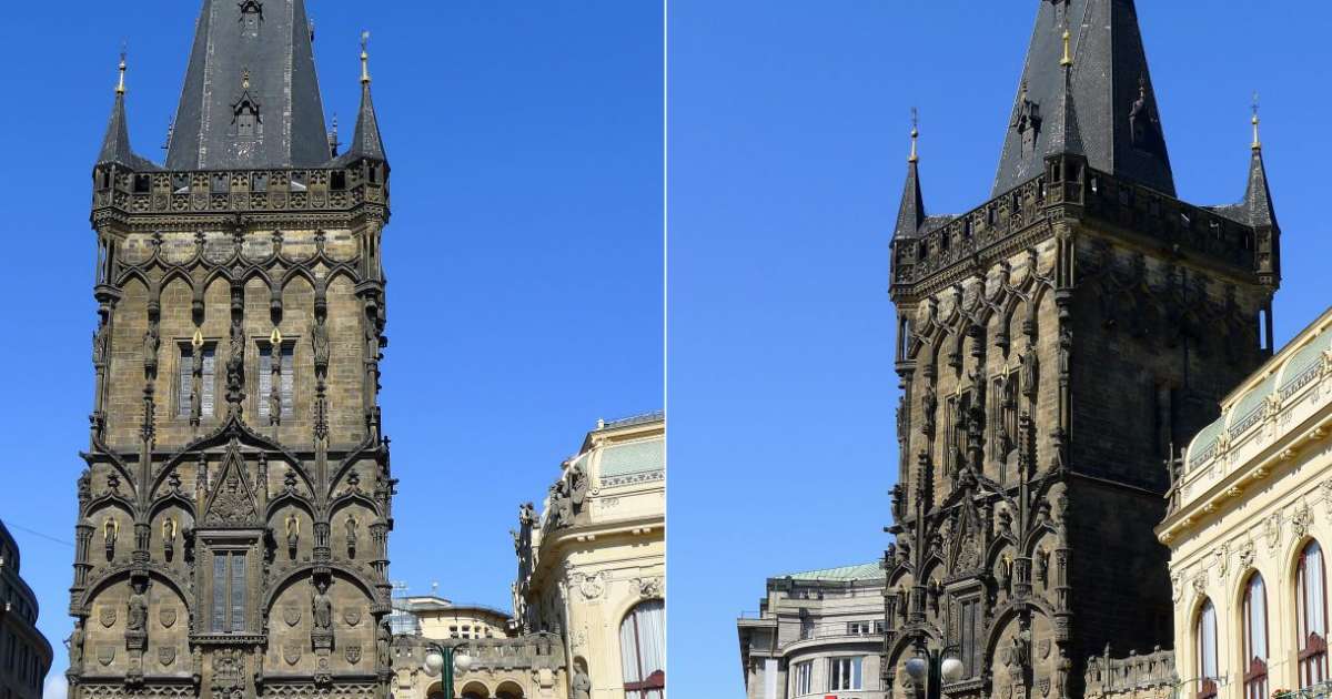 Torre delle Polveri - Bella vista sulla città vecchia e nuova di Praga |  Gigaplaces.com