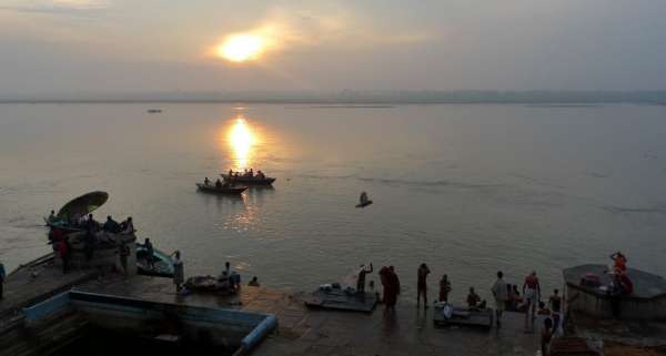 Zonsopgang in Varanasi