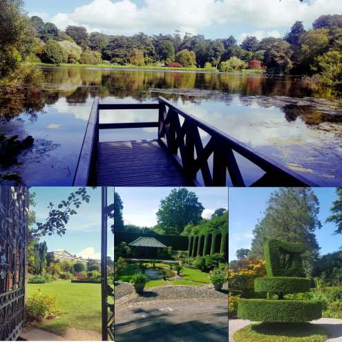 Gardens and park with Mount Stewart Lake