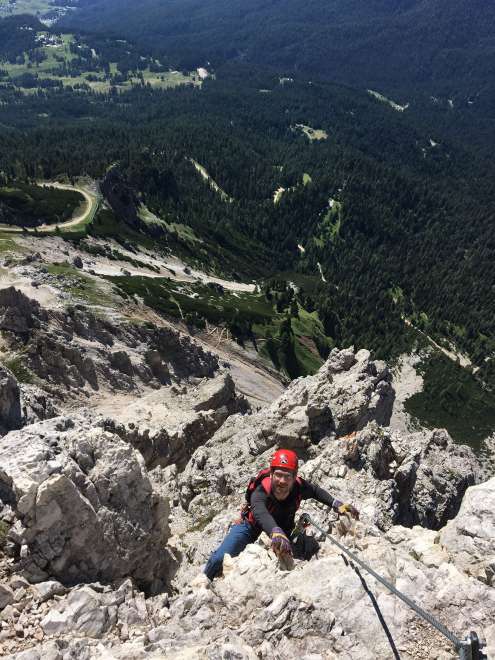 The first part of the ferrata to Punta Anna