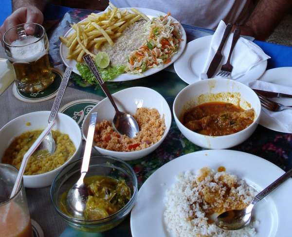 Mittagessen in Sri Lanka