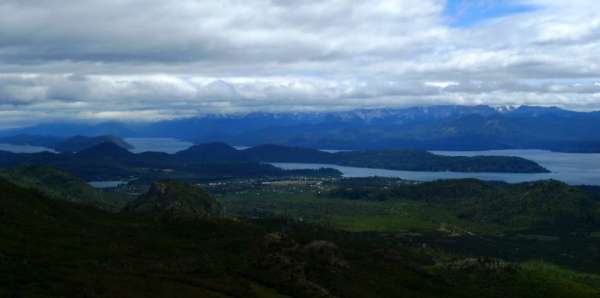 The first view of Lake Nahuel Huapi