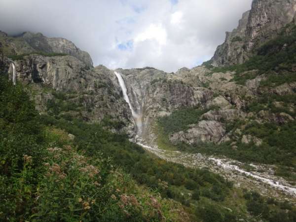 Ushba waterfall