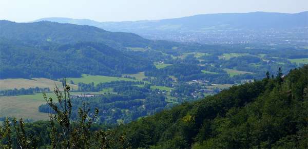 Vue sur le bassin de Liberec