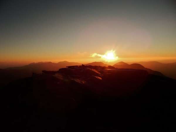 Puesta de sol sobre el Parque Nacional Rondane