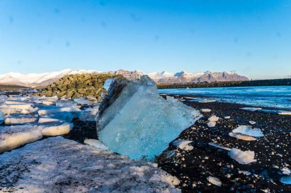 Grandes trozos de hielo