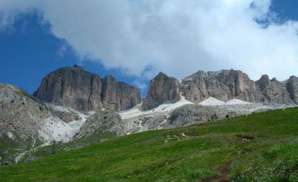 Just above the Pordoi Pass